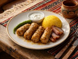 Sarmalute cu pasat si ciuperci, mamaliguta si ardei iute 450g