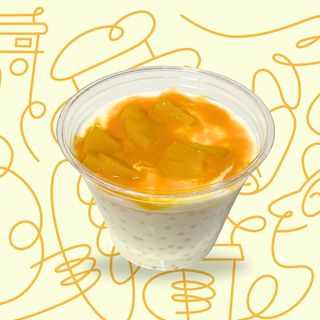 Tapioca cu mango si piersici