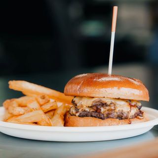 Smashed Burger and Fries