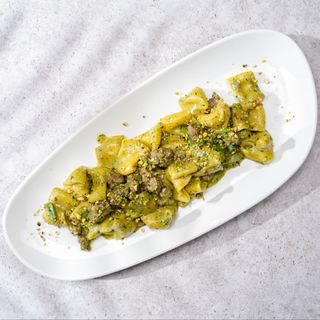 Paccheri cu salsicia și fistic - 350g