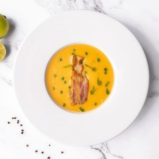 Supă cremă de linte cu pancetta - 300g