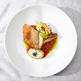 File de biban copt in sos de ardei și cartof la jar - 150/150/50g