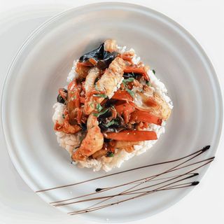 Piept de pui cu sos teriyaki