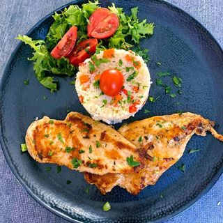 Meniu cu orez si piept de pui