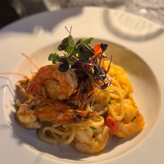 Spaghetti Aglio, Olio e Peperoncino con Gamberi