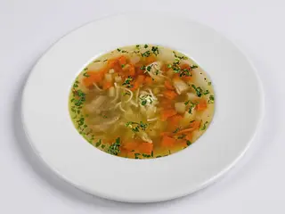 Bors de curcan cu taitei de casa 