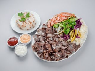 Meniu farfurie mare cu orez vita