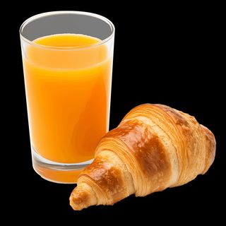 Mic dejun varianta 4 ( Fresh portocale si croissant cu unt ) 