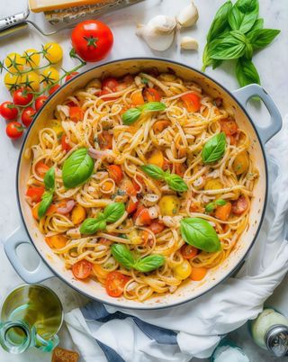 Spaghette cu pui picante