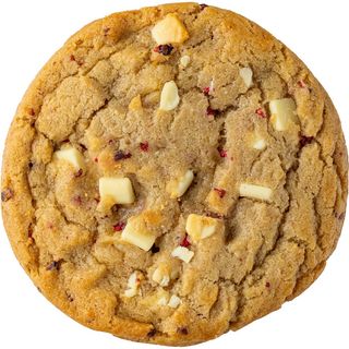 COOKIE CU BUCĂȚI DE CIOCOLATĂ ALBĂ & ZMEURĂ