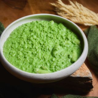 Risotto cu cremă de Spanac și note de busuioc