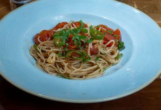 Spaghettia aglio, olio e peperoncini