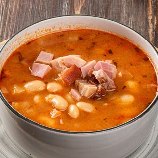 Ciorba de fasole cu ciolan afumat 1L