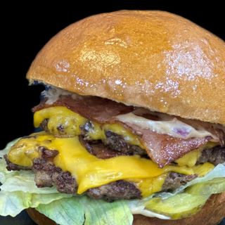 The Smash Burger with fries and sos burgatore