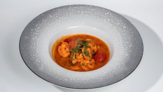 Creveti în sos mediteranean picant