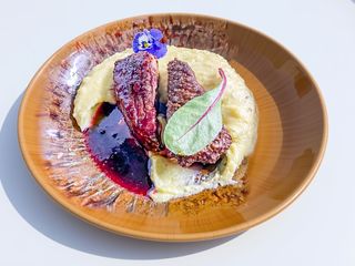 Piept de rata cu dulceata de fruce de padure