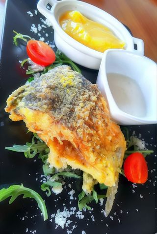 Crap prajit cu malai