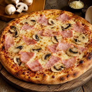 Pizza Prosciutto Funghi mare