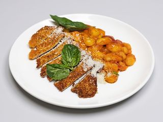 Gnnochi cu pui crispy 