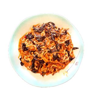 Fibre de porc cu sos dulce-acrisor