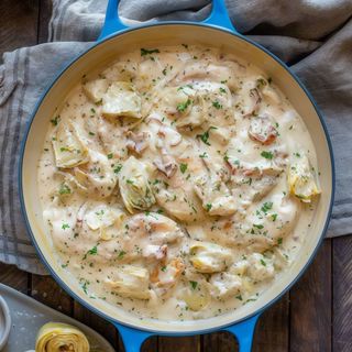 Pui in sos de smantana si pesto 