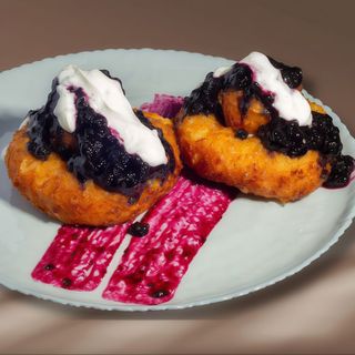 Papanași cu dulceață