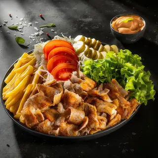 Meniu Kebab mix la farfurie