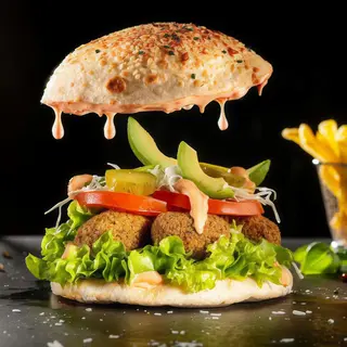 Falafel cu avocado la chiflă