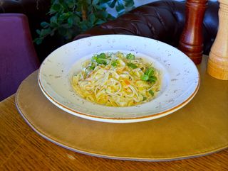 Tagliatelle with salmon