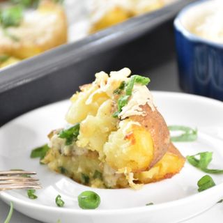 Cartofi zdrobiți cu usturoi