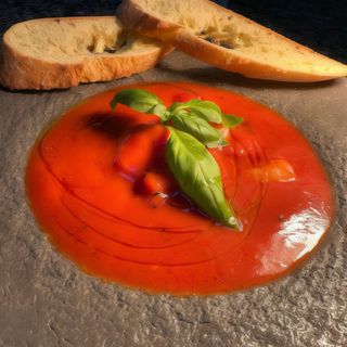 Supa crema de rosii cu creveti