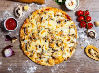 Pizza Prosciutto Funghi