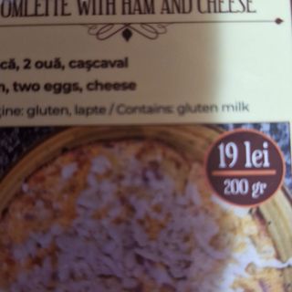 Omletă cu şuncă şi caşcaval