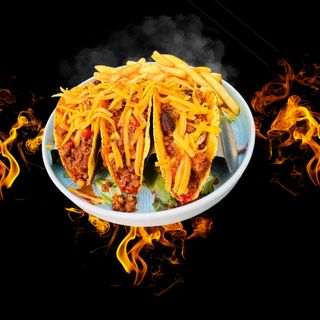 Taco con carne 300g - iute, cartofi prajiti 140g