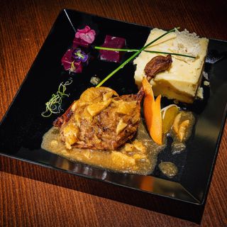 Pulpa de rata cu sos de portocale si piure de cartofi