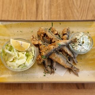 Sardine la gratar/prăjite cu cartofi fry’ndyp