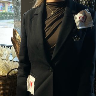 Set imprimeuri detașabile brodate, INIMĂ