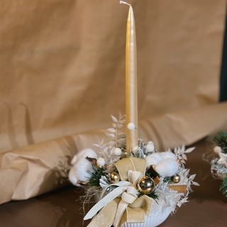 Aranjament decorativ cu lumânare 