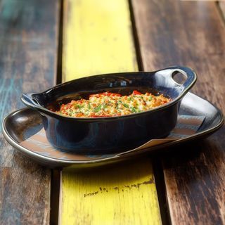 Piperchi with fresh sheep cheese