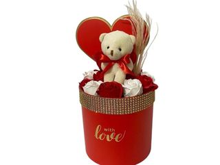 Cod 453 Cutie cilindru MEDIE rosie With Love