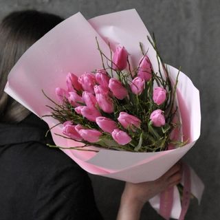 Buchet 21 lalele roz