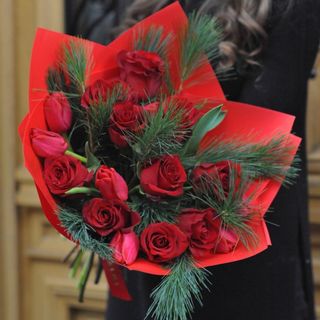 Buchet Iarna in rosu