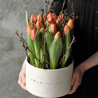 Aranjament 19 lalele portocalii