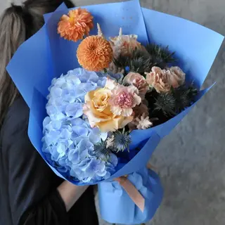 Buchet Matase albastra