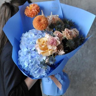Buchet Matase albastra