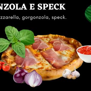 Gorgonzola e speck 28cm / 410gr.