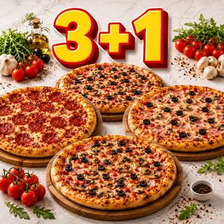 Super oferta pizza clasica (30cm) 3+1 GRATIS