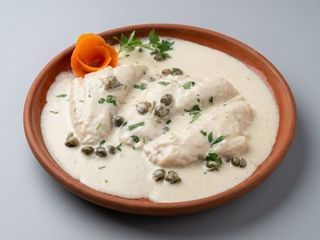 Șalău la cuptor cu sos alb