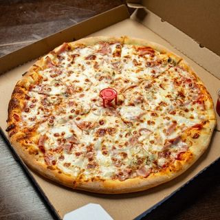 PIZZA PROSCIUTO E FUNGHI 32 CM 1+1 MARGINE UMPLUTA