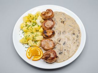 File de porc în sos de cognac